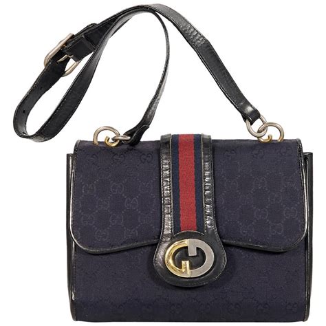 gucci navy blue|vintage blue Gucci handbags.